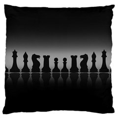 Chess Pieces Large Cushion Case (one Side) by Valentinaart