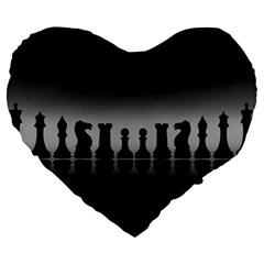 Chess Pieces Large 19  Premium Heart Shape Cushions