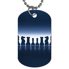 Chess Pieces Dog Tag (two Sides) by Valentinaart