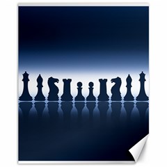 Chess Pieces Canvas 11  X 14   by Valentinaart