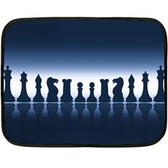 Chess Pieces Fleece Blanket (mini) by Valentinaart