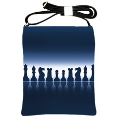 Chess Pieces Shoulder Sling Bags by Valentinaart