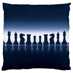 Chess Pieces Large Cushion Case (one Side) by Valentinaart