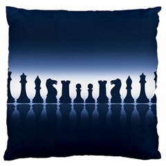 Chess Pieces Large Flano Cushion Case (two Sides) by Valentinaart