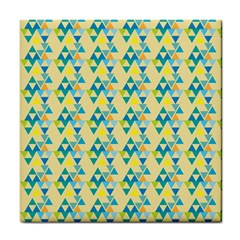 Colorful Triangle Pattern Tile Coasters by berwies