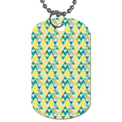 Colorful Triangle Pattern Dog Tag (one Side) by berwies