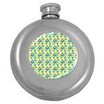 colorful triangle pattern Round Hip Flask (5 oz) Front