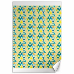 Colorful Triangle Pattern Canvas 12  X 18   by berwies