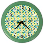 colorful triangle pattern Color Wall Clocks Front