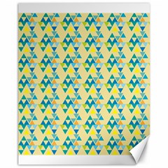 Colorful Triangle Pattern Canvas 11  X 14   by berwies