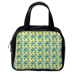 Colorful Triangle Pattern Classic Handbags (one Side) by berwies