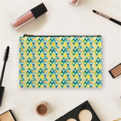 Colorful Triangle Pattern Cosmetic Bag (medium)  by berwies