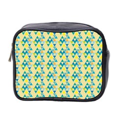 Colorful Triangle Pattern Mini Toiletries Bag 2-side by berwies