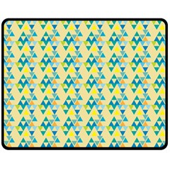 Colorful Triangle Pattern Double Sided Fleece Blanket (medium)  by berwies