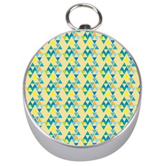 Colorful Triangle Pattern Silver Compasses by berwies