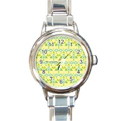 Simple Tribal Pattern Round Italian Charm Watch by berwies