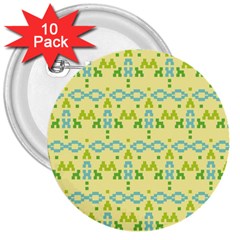 Simple Tribal Pattern 3  Buttons (10 Pack)  by berwies