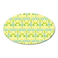 Simple Tribal Pattern Oval Magnet