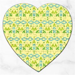 Simple Tribal Pattern Jigsaw Puzzle (heart) by berwies