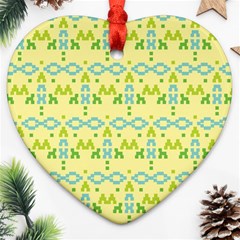 Simple Tribal Pattern Heart Ornament (two Sides) by berwies