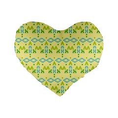 Simple Tribal Pattern Standard 16  Premium Heart Shape Cushions by berwies