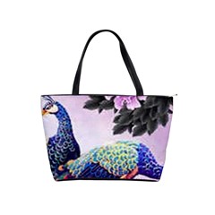 Diamond-embroidery-animal-peacock-pattern Large Shoulder Bag by Samij0