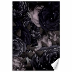 Dark Purple Roses Canvas 12  X 18   by LovelyDesigns4U