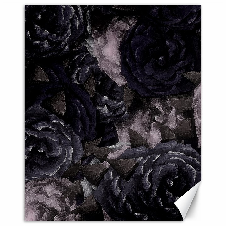 Dark Purple Roses Canvas 16  x 20  