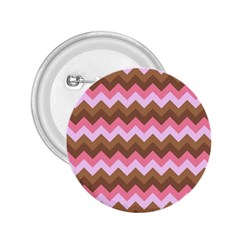 Shades Of Pink And Brown Retro Zigzag Chevron Pattern 2 25  Buttons by Nexatart