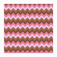 Shades Of Pink And Brown Retro Zigzag Chevron Pattern Medium Glasses Cloth by Nexatart