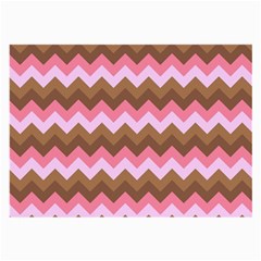 Shades Of Pink And Brown Retro Zigzag Chevron Pattern Large Glasses Cloth by Nexatart