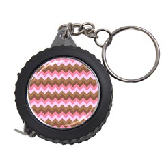 Shades Of Pink And Brown Retro Zigzag Chevron Pattern Measuring Tapes by Nexatart