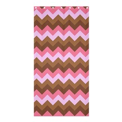 Shades Of Pink And Brown Retro Zigzag Chevron Pattern Shower Curtain 36  X 72  (stall)  by Nexatart