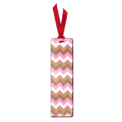 Shades Of Pink And Brown Retro Zigzag Chevron Pattern Small Book Marks by Nexatart