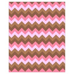 Shades Of Pink And Brown Retro Zigzag Chevron Pattern Drawstring Bag (small) by Nexatart