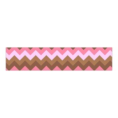 Shades Of Pink And Brown Retro Zigzag Chevron Pattern Velvet Scrunchie by Nexatart