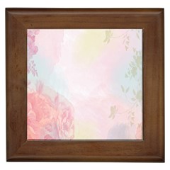 Watercolor Floral Framed Tiles by Nexatart