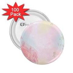 Watercolor Floral 2.25  Buttons (100 pack) 