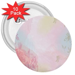 Watercolor Floral 3  Buttons (10 Pack)  by Nexatart