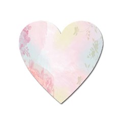 Watercolor Floral Heart Magnet