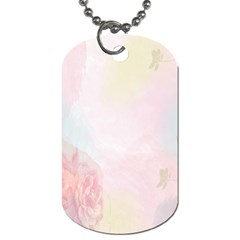 Watercolor Floral Dog Tag (One Side)