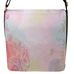 Watercolor Floral Flap Messenger Bag (S)