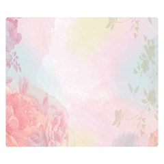 Watercolor Floral Double Sided Flano Blanket (Small) 