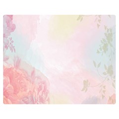 Watercolor Floral Double Sided Flano Blanket (Medium) 