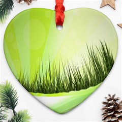 Green Background Wallpaper Texture Ornament (heart) by Nexatart