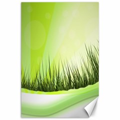 Green Background Wallpaper Texture Canvas 24  X 36  by Nexatart