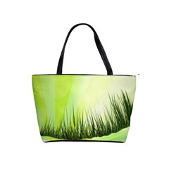 Green Background Wallpaper Texture Shoulder Handbags by Nexatart