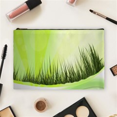 Green Background Wallpaper Texture Cosmetic Bag (large)  by Nexatart