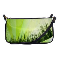 Green Background Wallpaper Texture Shoulder Clutch Bags by Nexatart