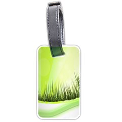 Green Background Wallpaper Texture Luggage Tags (one Side)  by Nexatart